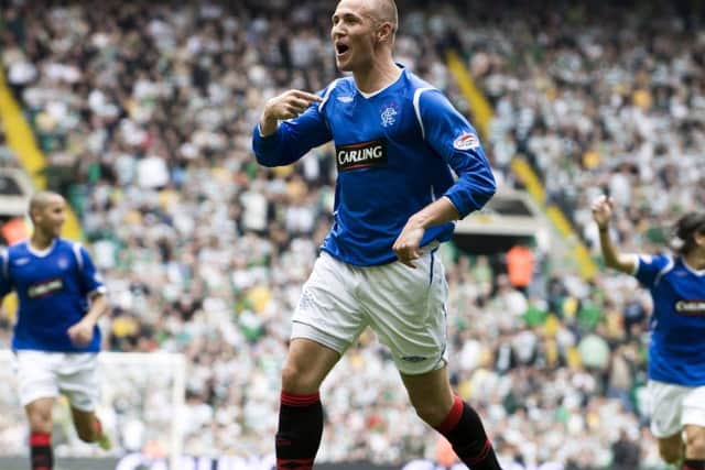 Kenny Miller says his two goals in the 4-2 win over Celtic in August 2008 put him back in the good books of the Rangers fans. Picture: Steve Welsh/SNS