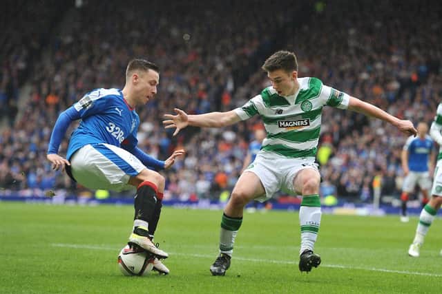 The two rivals will meet at Celtic Park on Saturday. Picture: John Devlin