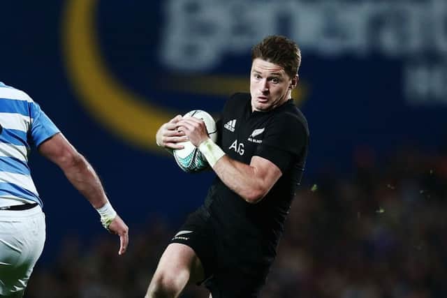Beauden Barrett of New Zealand makes a break during the win over in Hamilton.  Picture: Anthony Au-Yeung/Getty Images