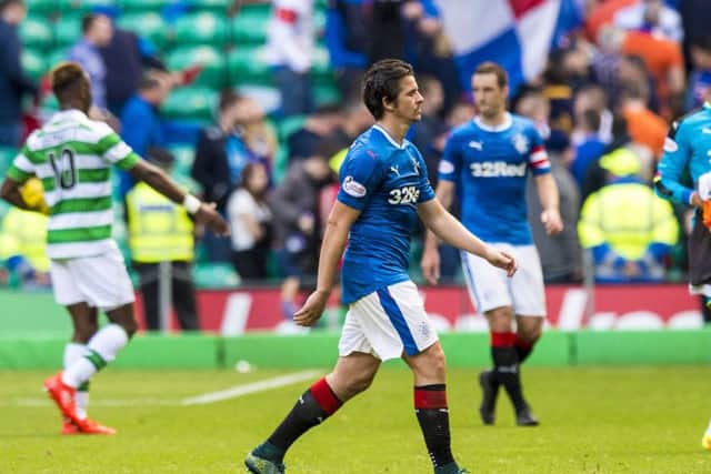 Rangers' Joey Barton trudges off at full-time. Picture: Craig Williamson/SNS