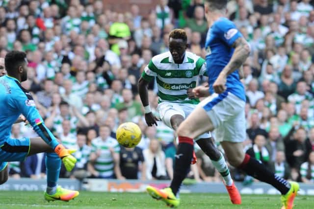 Dembele scores his second with a delighful finish with the outside of his right foot. Picture: John Devlin