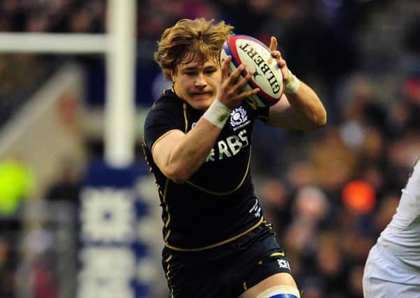Scotland's David Denton  suffered a hamstring tear while playing for Bath.  Picture Ian Rutherford