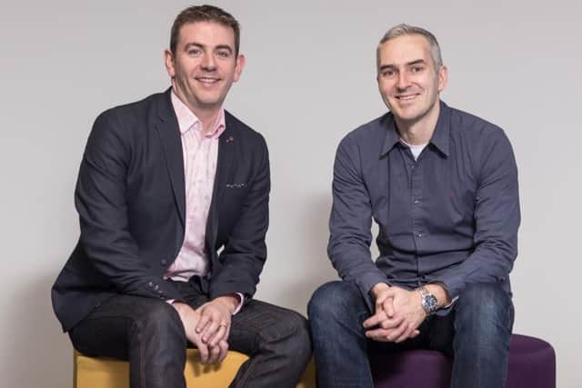 John Brodie, left, and Warwick Beresford-Jones launched Aquila Insight in 2012. Picture: Contributed