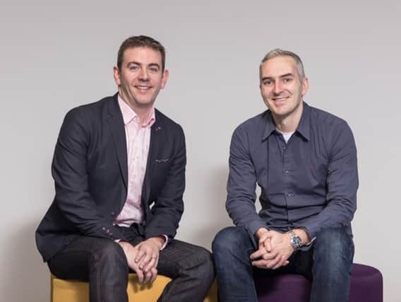 John Brodie, left, and Warwick Beresford-Jones launched Aquila Insight in 2012. Picture: Contributed