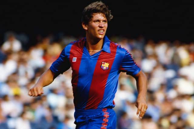 Gary Lineker in action for Barcelona in 1986. Lineker played for the club between 1986 and 1989. Picture: David Cannon/Allsport/Getty Images