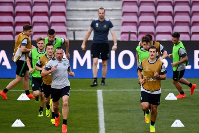 Celtic train at the Nou Camp ahead of the match with Barcelona. Picture: David Ramos/Getty Images