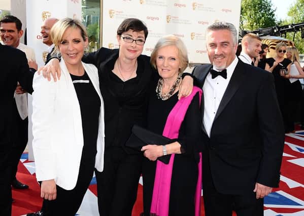 Mel Giedroyc, Sue Perkins, Mary Berry and Paul Hollywood, judges and presenters of The Great British Bake Off. Ian West/PA Wire