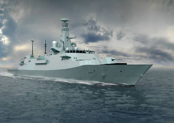 An artist impression of the Type 26 Global Combat Ship. Picture: PA