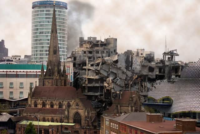 A re-imagined image of Birmingham in Syrian conflict. Picture: Contributed