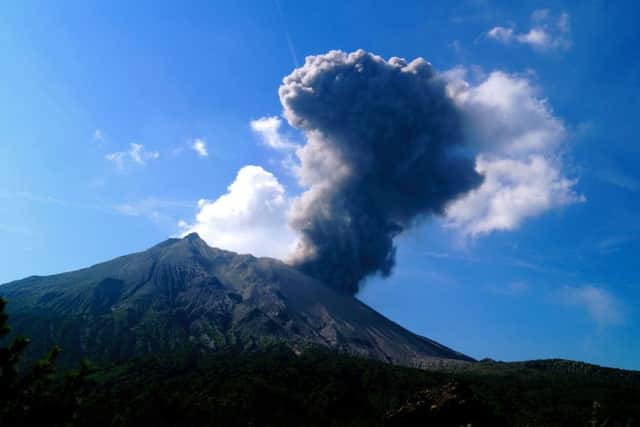 Sakurajima volcano is one of Japan's most active volcanoes could be close to a major eruption threatening the. Picture: James Hickey/University of Exeter/PA Wire
.