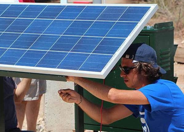 Solar-power charger. Picture: The University of Edinburgh