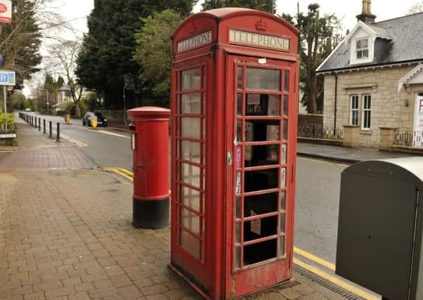 A red phone box in Bearsden Cross. Picture: TSPL.