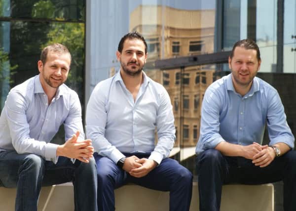 From left: Administrate chief operating officer Patrick Flanagan, MENA vice-president Bob Sabra and chief executive John Peebles. Picture: Contributed
