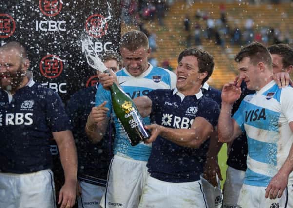 Scotland toasted victory against Argentina when their 2014 summer tour included a trip to Cordoba. Picture: Diego Lima/Getty