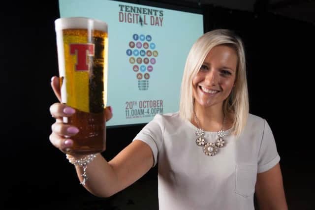 Carolyn Bishop of Tennent's toasts training. Picture: Contributed