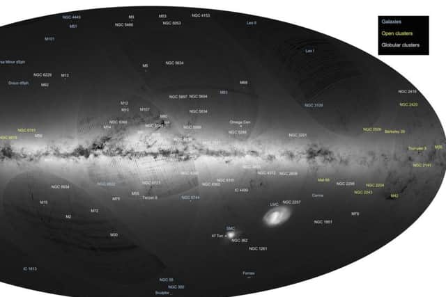 An all-sky view of stars in the Milky Way and neighbouring galaxies Picture: AFP/ESA