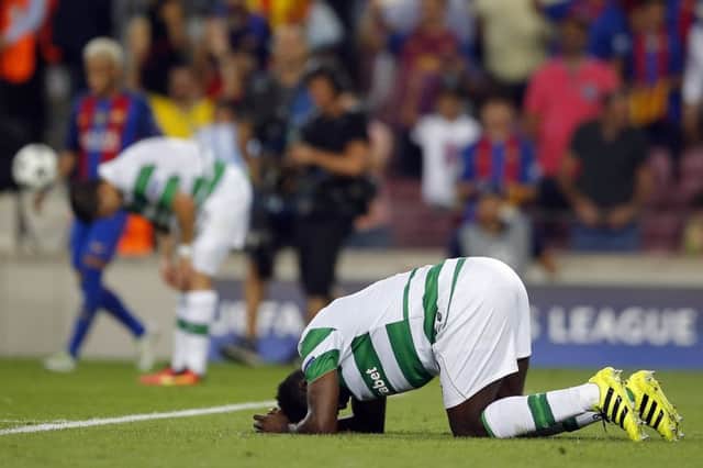 Celtic were devastated by Barcelona in their Champions League group match. Picture: AP