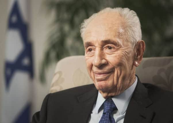 Former Israeli President Shimon Peres suffered a stroke. Picture: AP