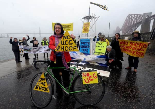 A demonstration against plans for fracking in the Forth Valley. Picture: Lisa Ferguson
