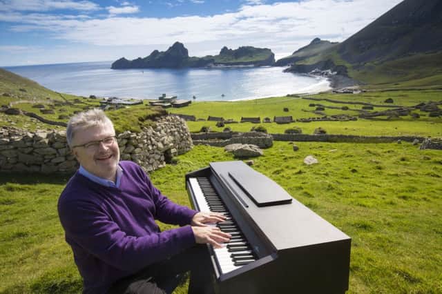 Composer Sir James MacMillan plays songs from the album' The Lost Songs of St Kilda', which has shot to the top of the charts. Picture: James Glossop