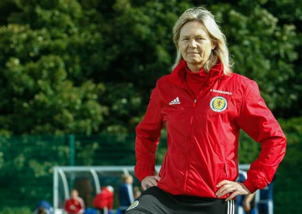 Anna Signeul works closely with Scotland's senior manager Gordon Strachan.  Picture: Toby Williams.