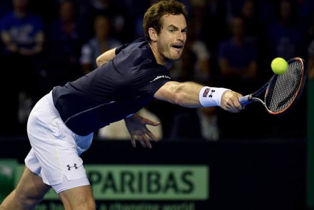 Andy Murray on his way to a five-set defeat to Juan Martin del Potro.