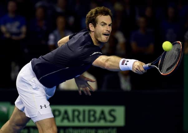 Andy Murray on his way to a five-set defeat to Juan Martin del Potro.
