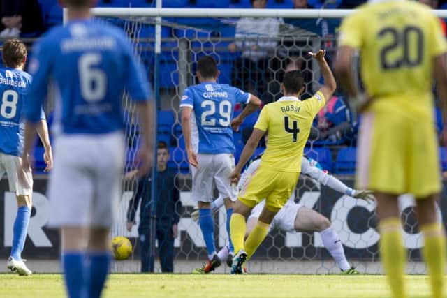 St Johnstone's Graham Cummins scores the first goal