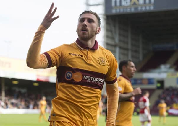 Louis Moult bagged four goals for Motherwell against Hamilton. Pic: SNS