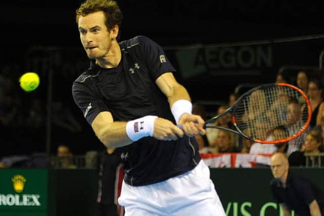 Andy Murray will hope to get Britain back to 2-2 in the singles today. Pic: SNS
