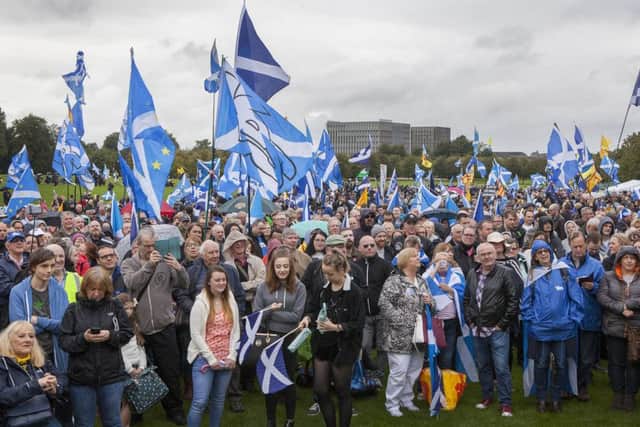 Thousands of Scottish Independence supporters have shown their support for independence accross the weekend. Picture; SWNS