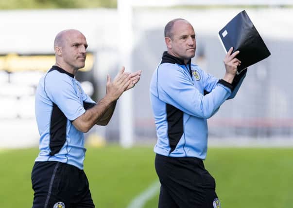 Alex Rae (left) with assistant manager David Farrell, who have been sacked by St Mirren. Picture: SNS.
