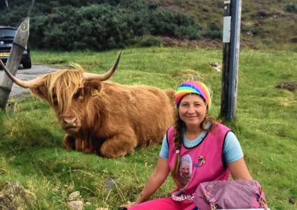 Fundraiser Natalie Spencer is currently walking through the Highlands. Picture: Contribtued