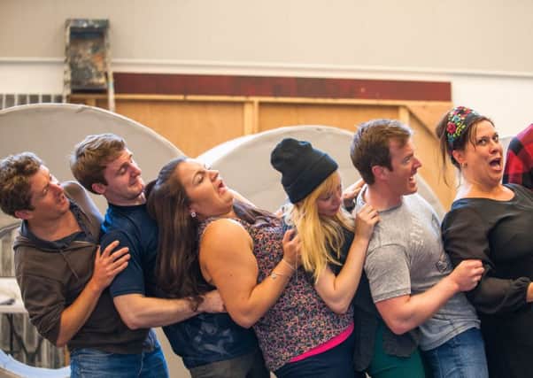The cast of The Broons in rehearsal in Glasgow ahead of their opening at Perth Concert Hall