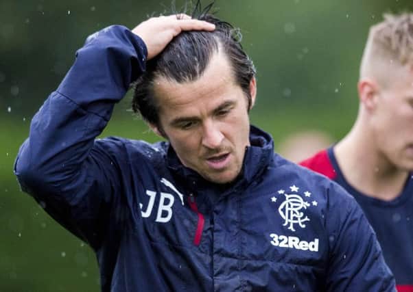 Rangers midfielder Joey Barton will sit out a further three games. Picture: SNS.