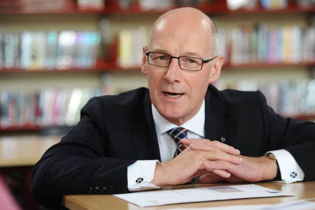09/08/16 .  GLASGOW. Shawlands Academy, 31 Moss-side Road, Glasgow, G41 3TR. 
Deputy First Minister and Cabinet Secretary for Education John Swinney - Highers and National Qualifications Results. Mr Swinney meetÃ¢Â¬"s pupils who have received their results that morning. L-R Girls, Eleanor Gemmell, Evie Alexander, Charlotte Gemmell and Alina Brady.