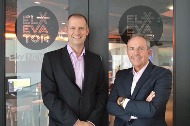 Burness Paull partner Callum Sinclair, left, with Elevator chief executive Gary McEwan. Picture: Contributed