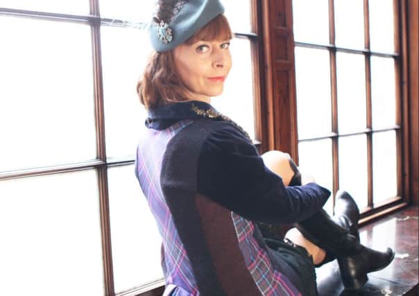 Game of Thrones star Kate Dickie launches Alzheimers tartan. Picture: Contributed