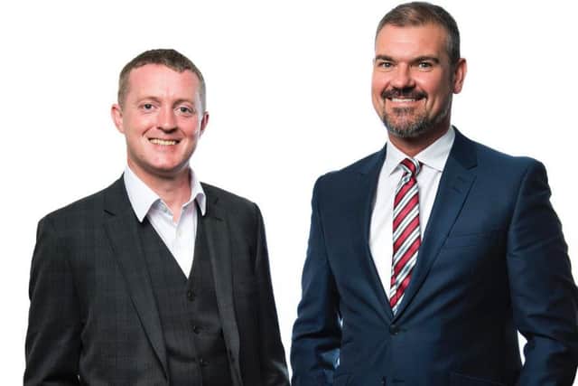 Gavin Maxwell, left, with David Purvis of RMD. Picture: Contributed