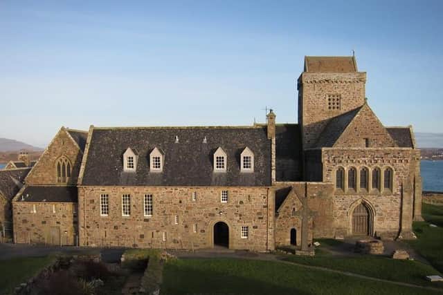 Iona Abbey, from where St Columba helped spread Christianity across Scotland. PIC Iona Cathedral Trust.