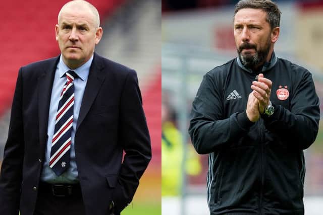 Mark Warburton and Derek McInnes' sides will go head to head on Sunday. Pictures: TSPL/SNS