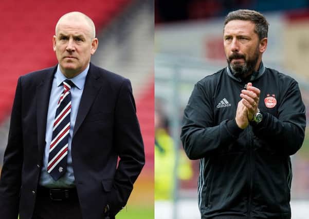 Mark Warburton and Derek McInnes' sides will go head to head on Sunday. Pictures: TSPL/SNS