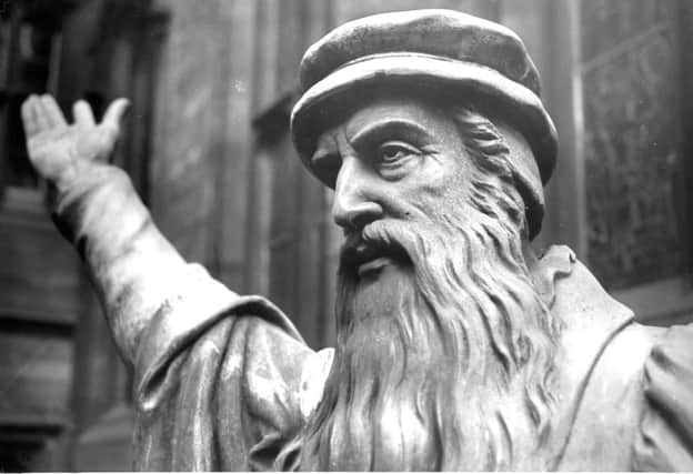 The statue of John Knox in front of the Assembly Hall in Edinburgh. Picture: TSPL