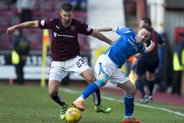 Perry Kitchen will lead out the Hearts team from now on. Picture: Ian Rutherford