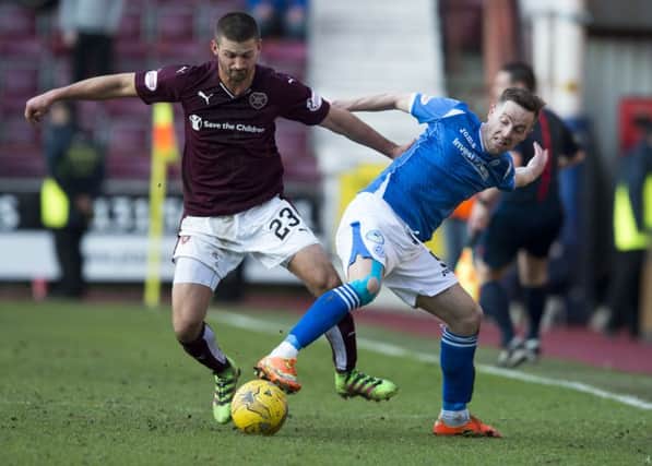 Perry Kitchen will lead out the Hearts team from now on. Picture: Ian Rutherford