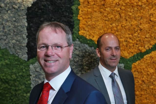 Space Solutions director of strategy Derek Binnie, left, with managing director Steve Judge. Picture: Stewart Attwood