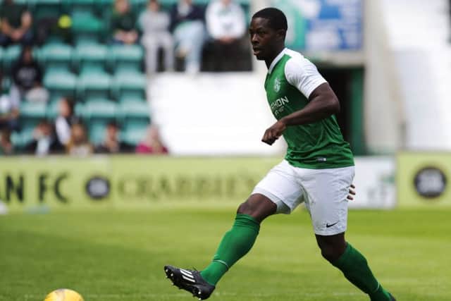 Hibs midfielder Marvin Bartley is described as a massive presence by his manager. Picture: SNS
