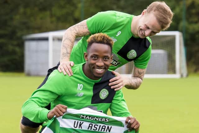 Moussa Dembele (below) netted a hat-trick in the recent Old Firm game while Leigh Griffiths was out injured. Picture: SNS