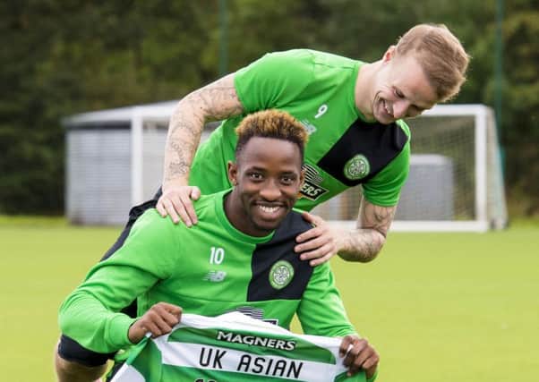 Moussa Dembele (below) netted a hat-trick in the recent Old Firm game while Leigh Griffiths was out injured. Picture: SNS