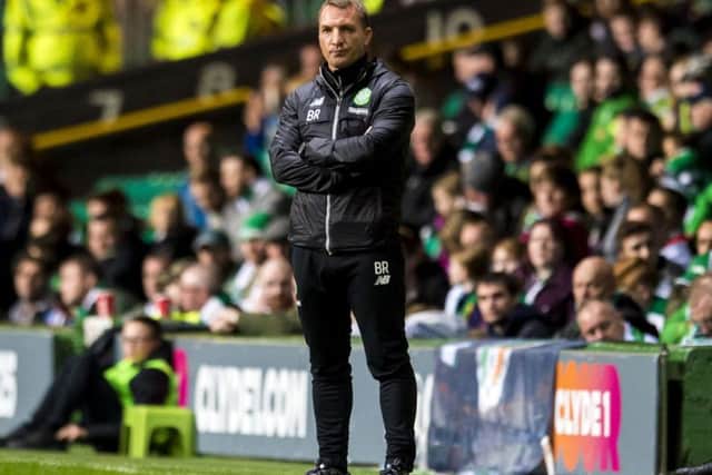 Celtic manager Brendan Rodgers watched his side defeat Alloa on Wednesday evening. Picture: SNS